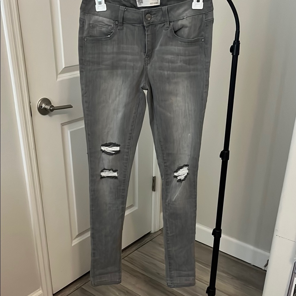 RSQ Gray Skinny Distressed Jeans